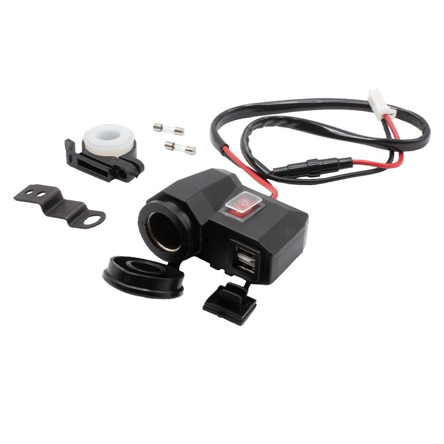 2 IN 1 Motorcycle Dual USB Charger 3.1A w/ Cigarette Lighter Socket – BROS  International Co., Limited