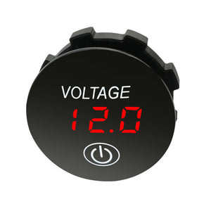 DC 12V Car LED Display Digital Voltmeter with ON OFF Button Switch
